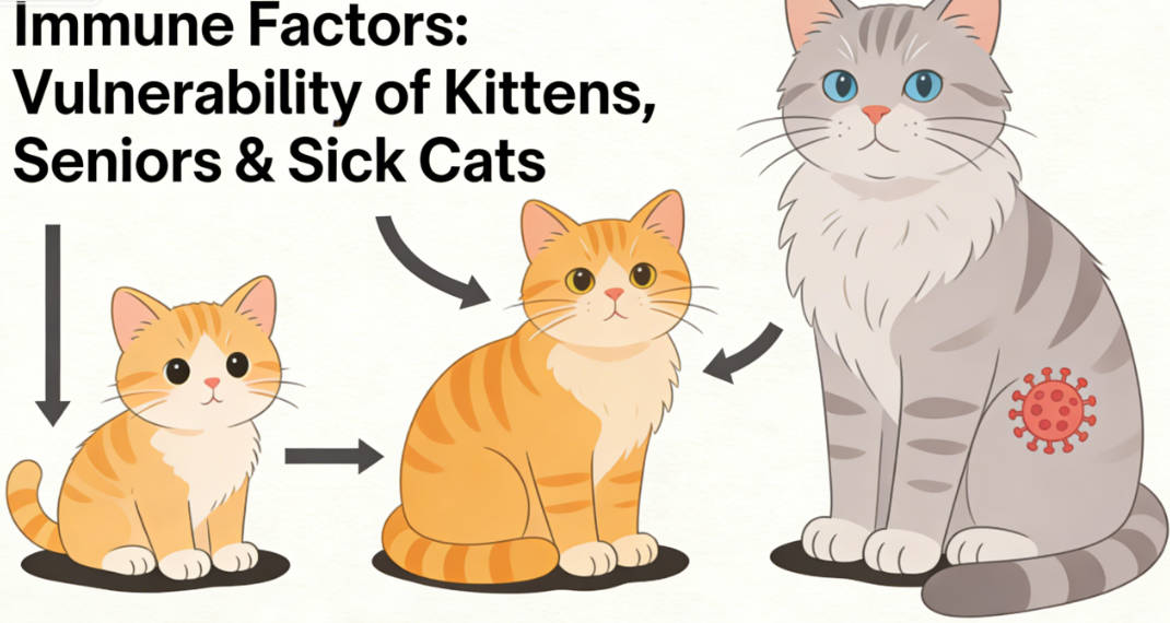 The immune system of cats at different ages