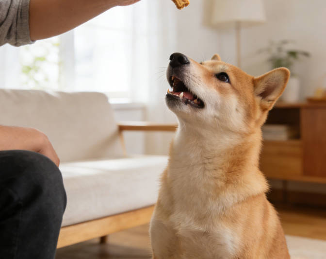 Pet is trained to bark